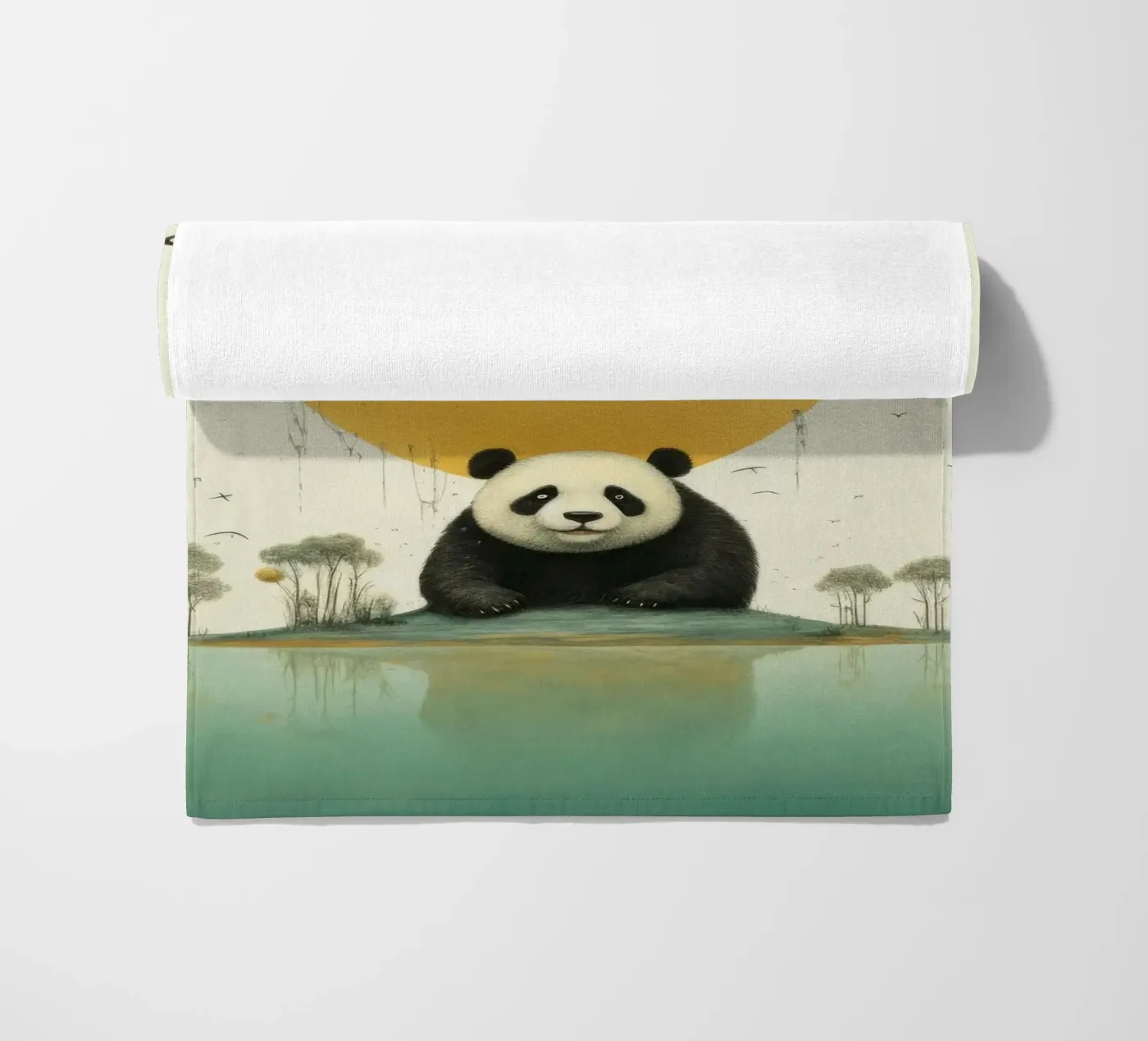 Minimal Panda Bear telo mare da Minimal Animal Art