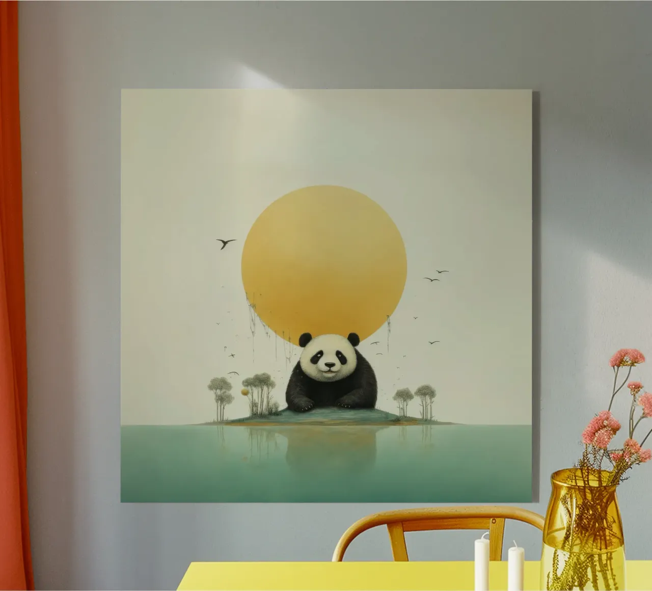 Orso panda minimale 1 plexiglass da Minimal Animal Art