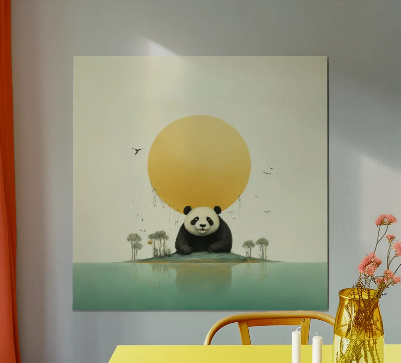 Ours Panda Minimal 1 poster de Minimal Animal Art