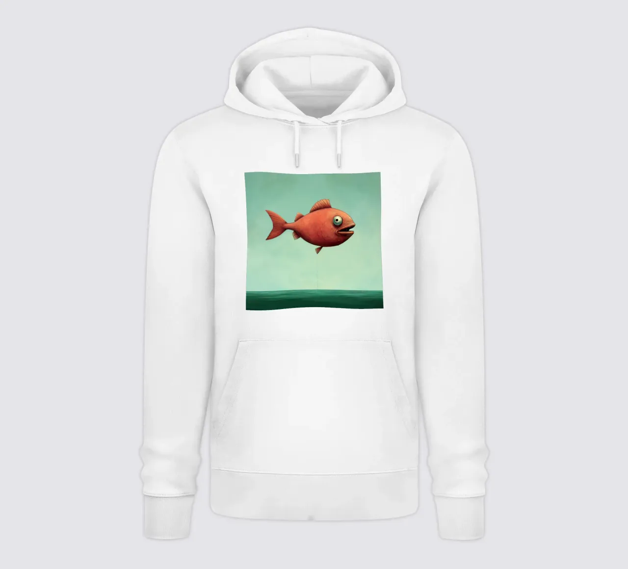 Minimal Piranha 2 felpa con cappuccio da Minimal Animal Art