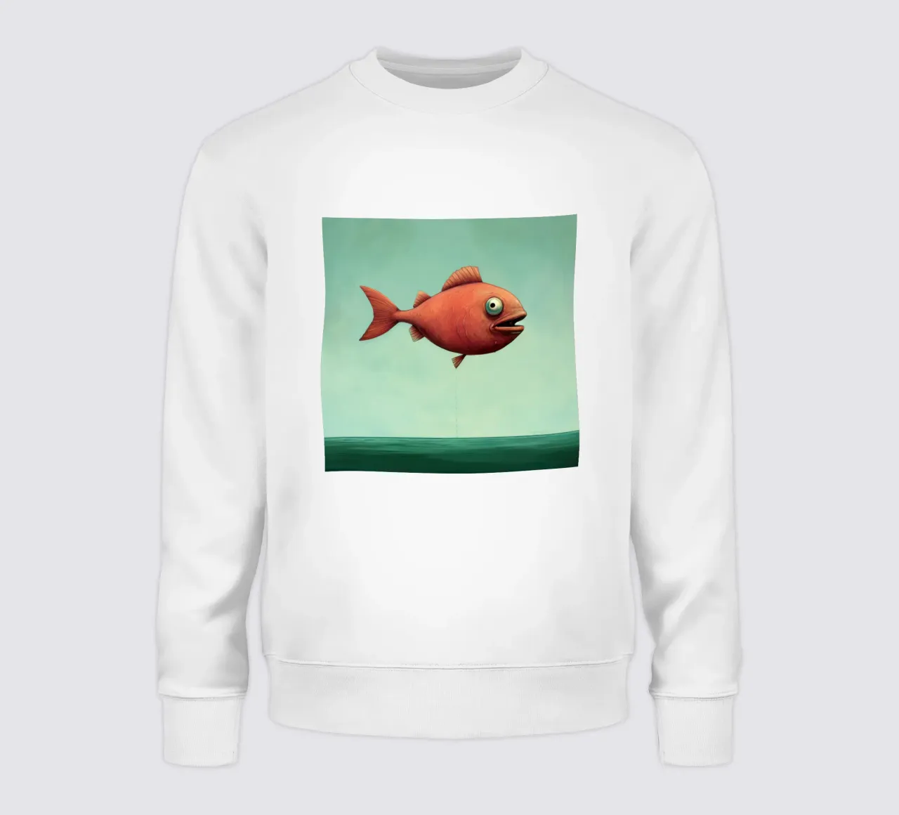 Minimal Piranha 2 sweatshirt by Minimal Animal Art