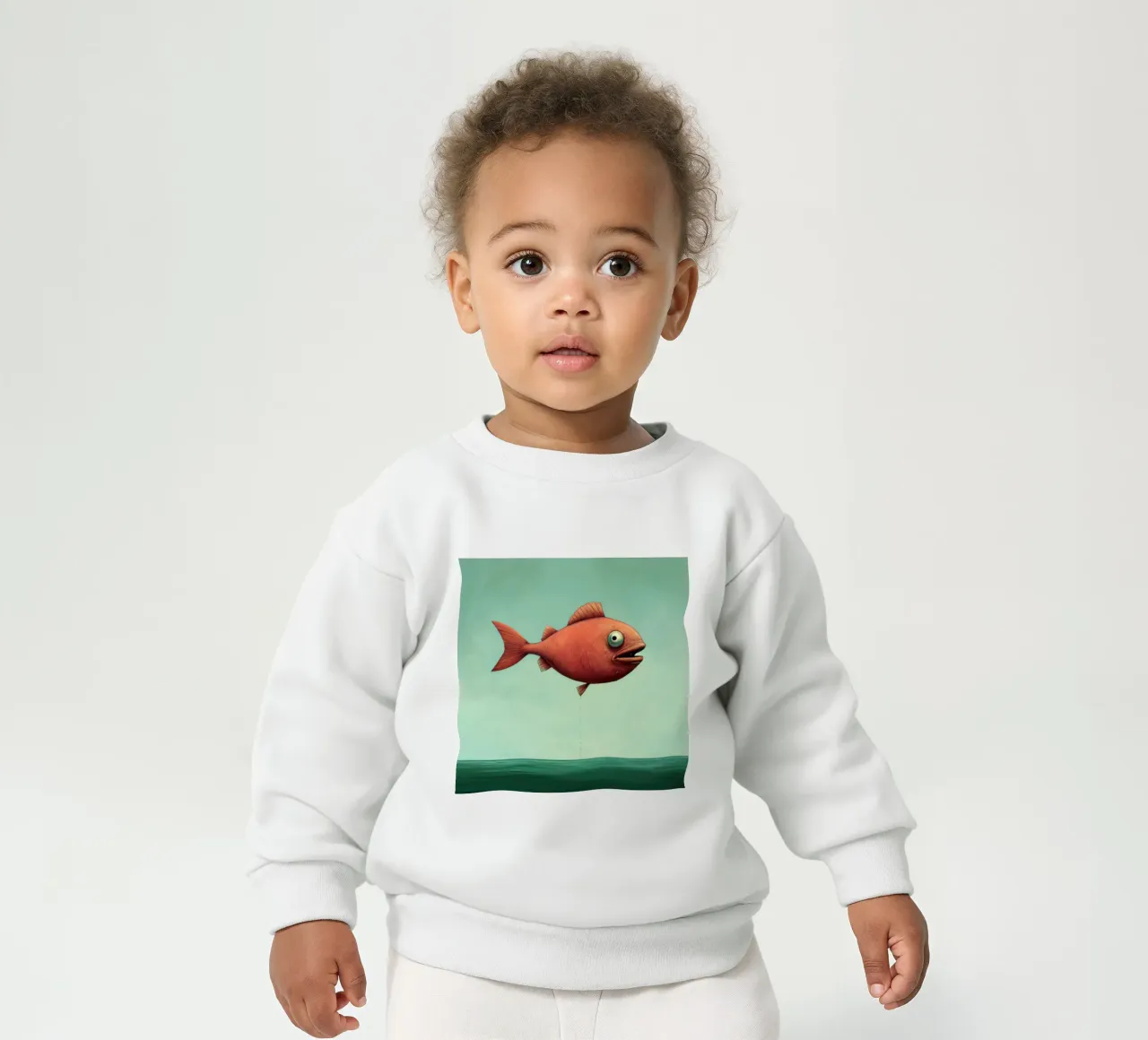 Minimal Piranha 2 felpa neonato da Minimal Animal Art