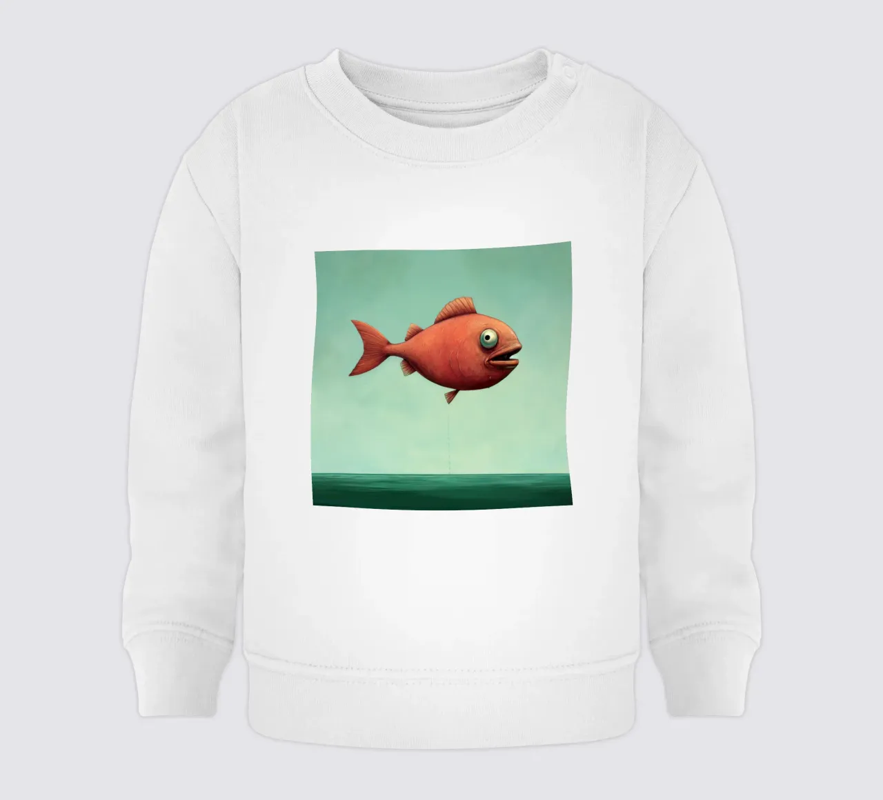 Minimal Piranha 2 felpa neonato da Minimal Animal Art