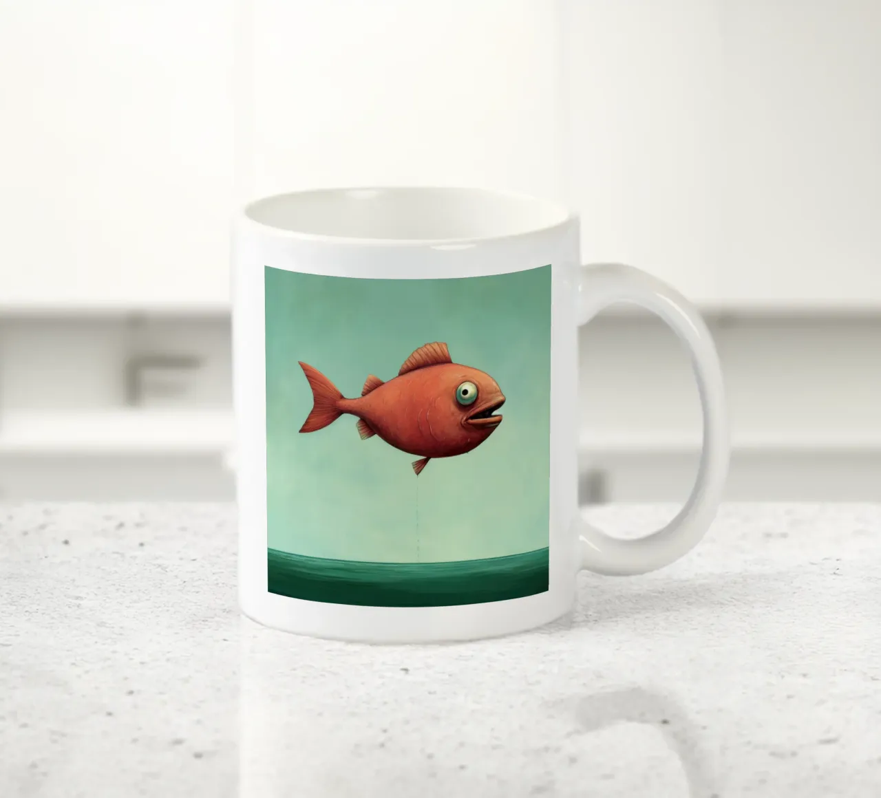 Minimal Piranha 2 tazza in ceramica da Minimal Animal Art