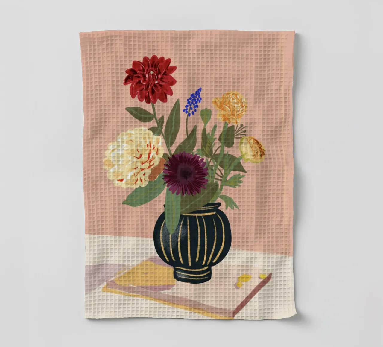 Bouquet of flowers tea towel by GigiRosado