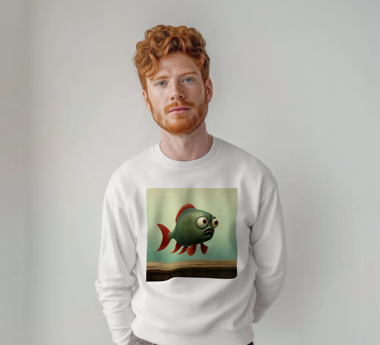 Piranha minimo 3 felpa da Minimal Animal Art