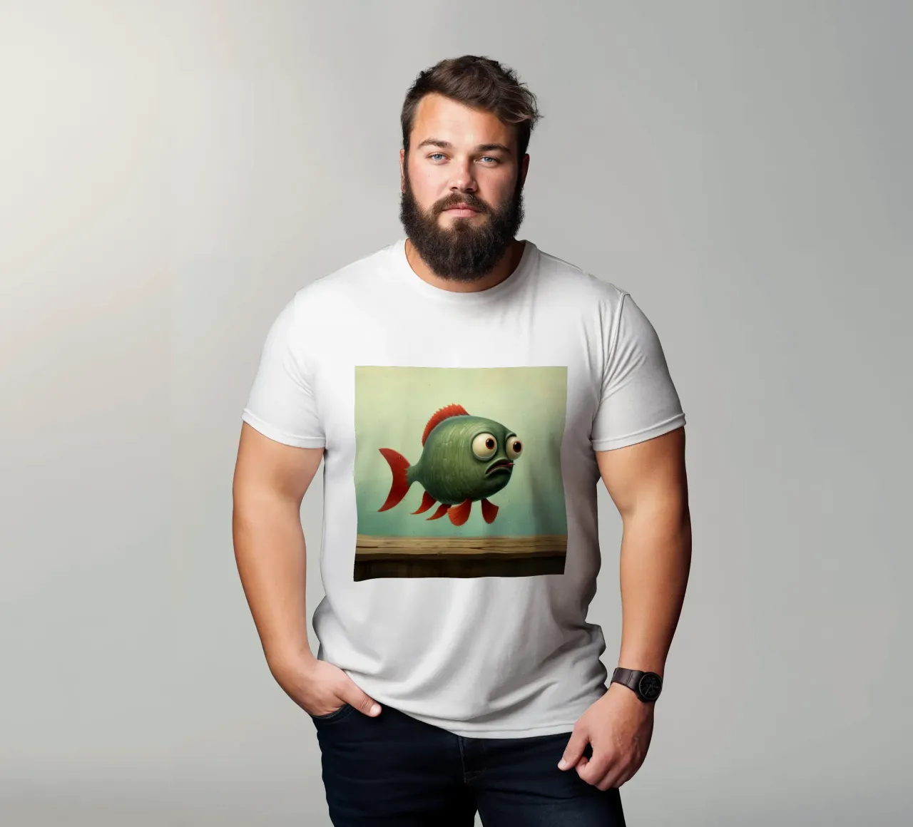 Piranha minimo 3 t-shirt da Minimal Animal Art