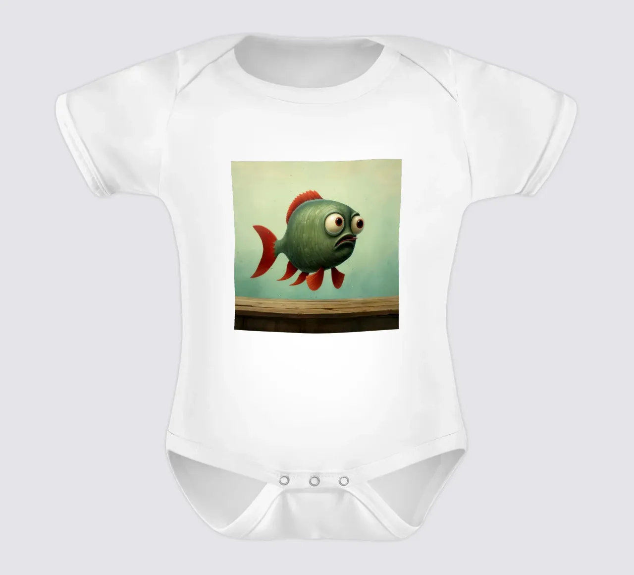 Piranha minimo 3 body neonato maniche corte da Minimal Animal Art