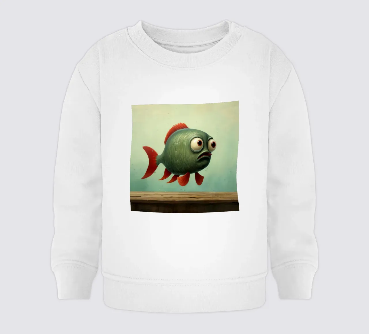 Piranha minimo 3 felpa neonato da Minimal Animal Art