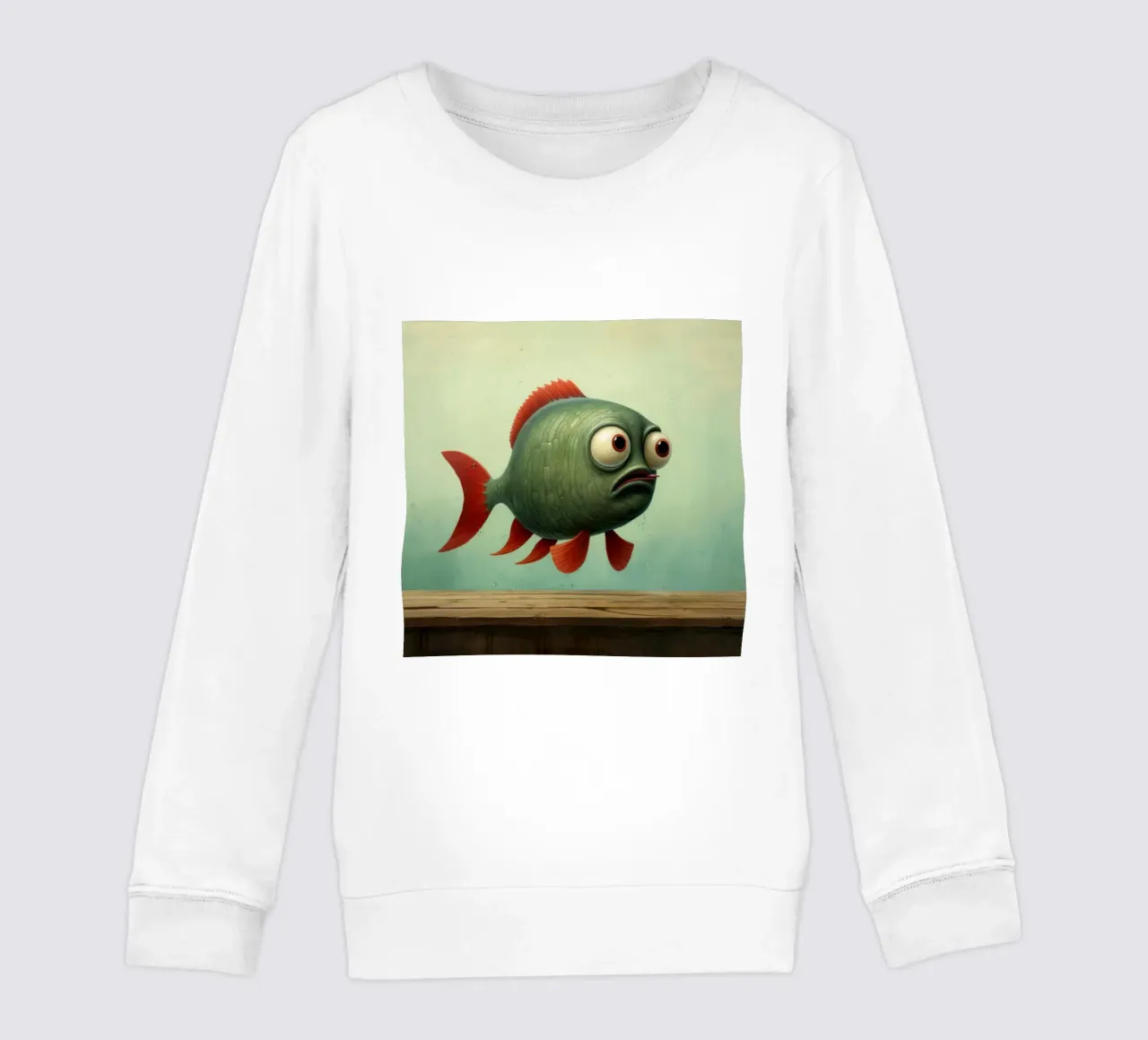 Piranha minimo 3 felpa bambino da Minimal Animal Art
