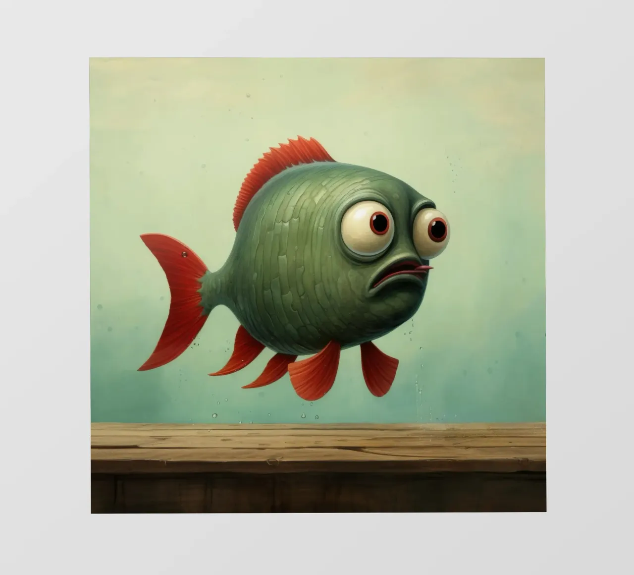 Piranha minimo 3 pellicola backlit da Minimal Animal Art