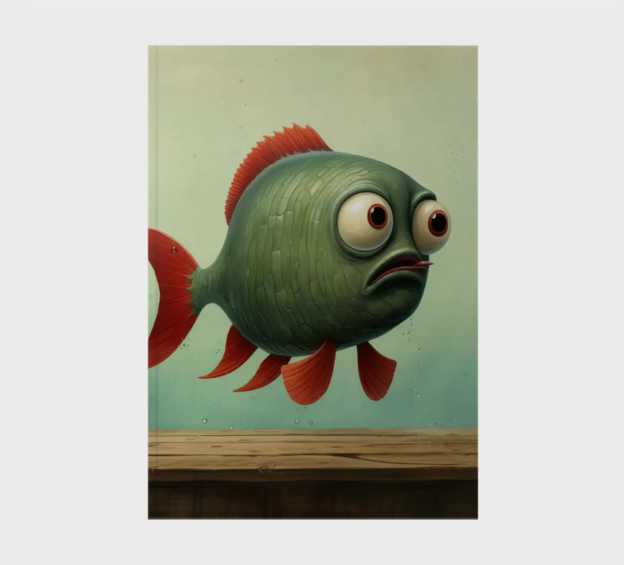 Minimal Piranha 3 notebook by Minimal Animal Art