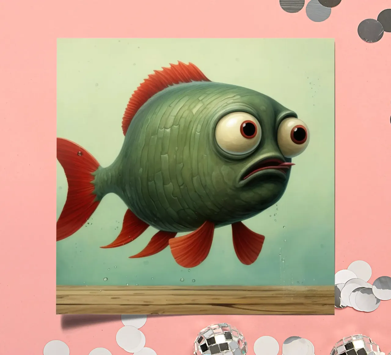 Piranha minimo 3 foglio adesivo da Minimal Animal Art
