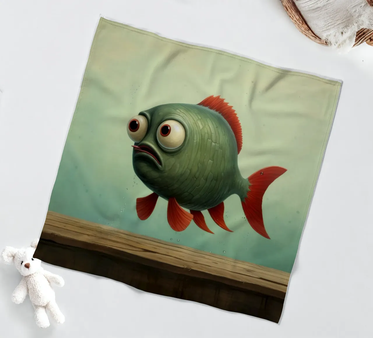 Piranha minimo 3 coperta in pile da Minimal Animal Art