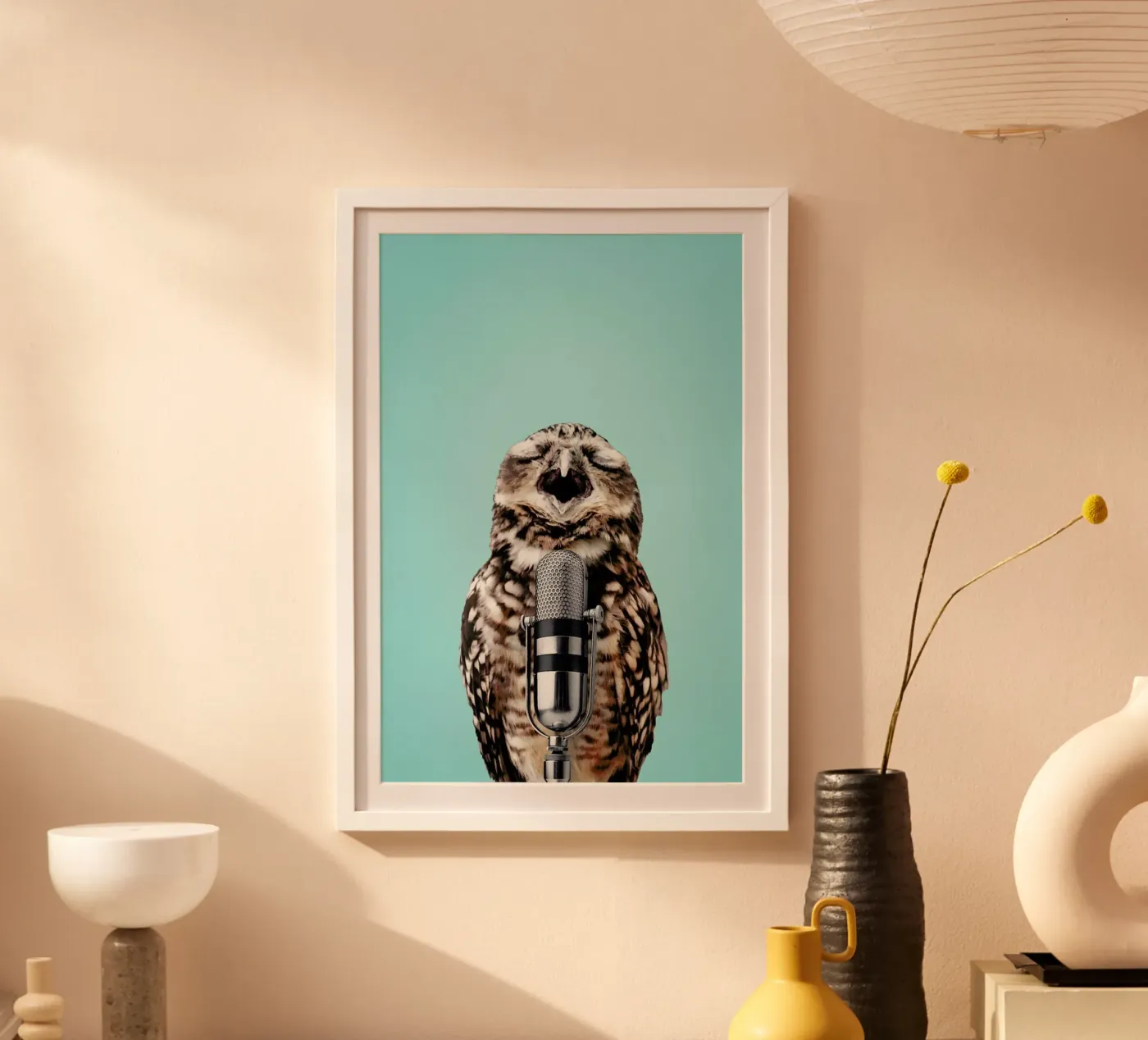 Owl Mic poster van Jonas Loose