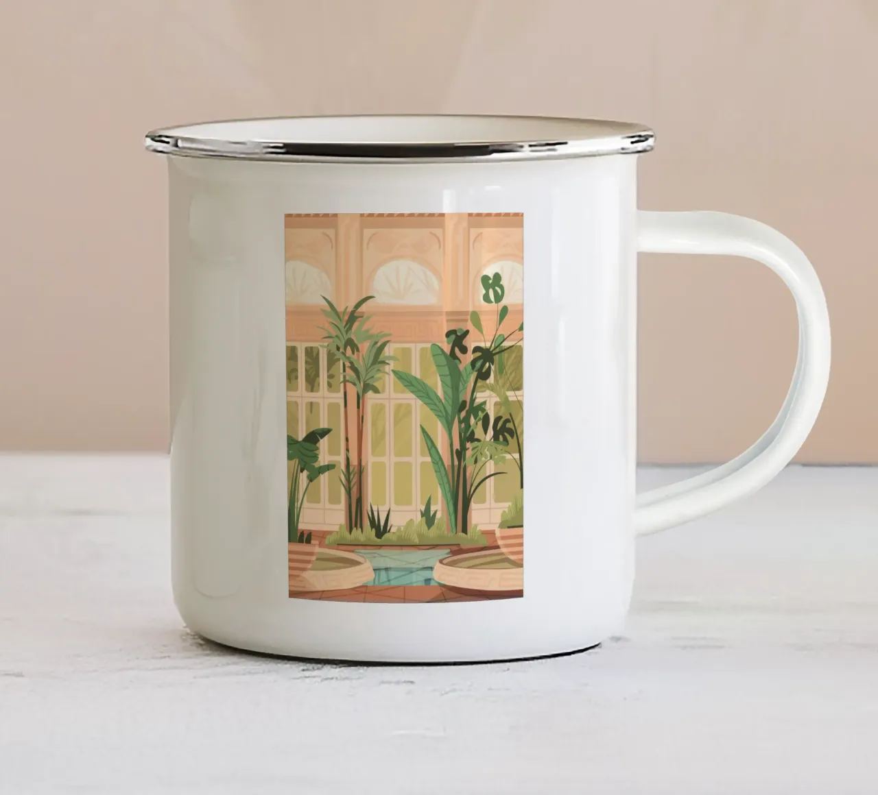 Serene Conservatory tazza in smalto da Artie Shifa