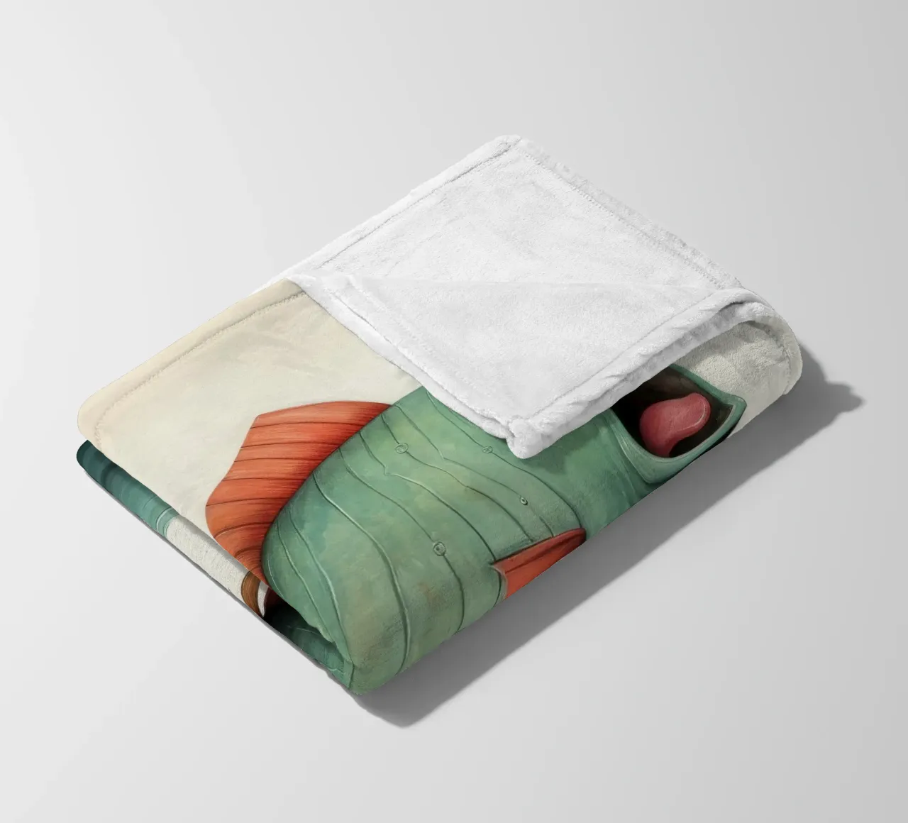 Piranha minimo 4 coperta in pile da Minimal Animal Art