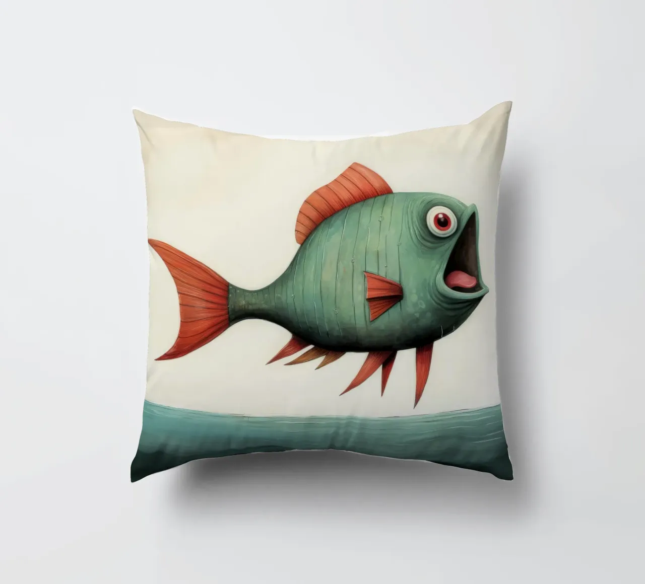 Piranha minimo 4 cuscino da Minimal Animal Art