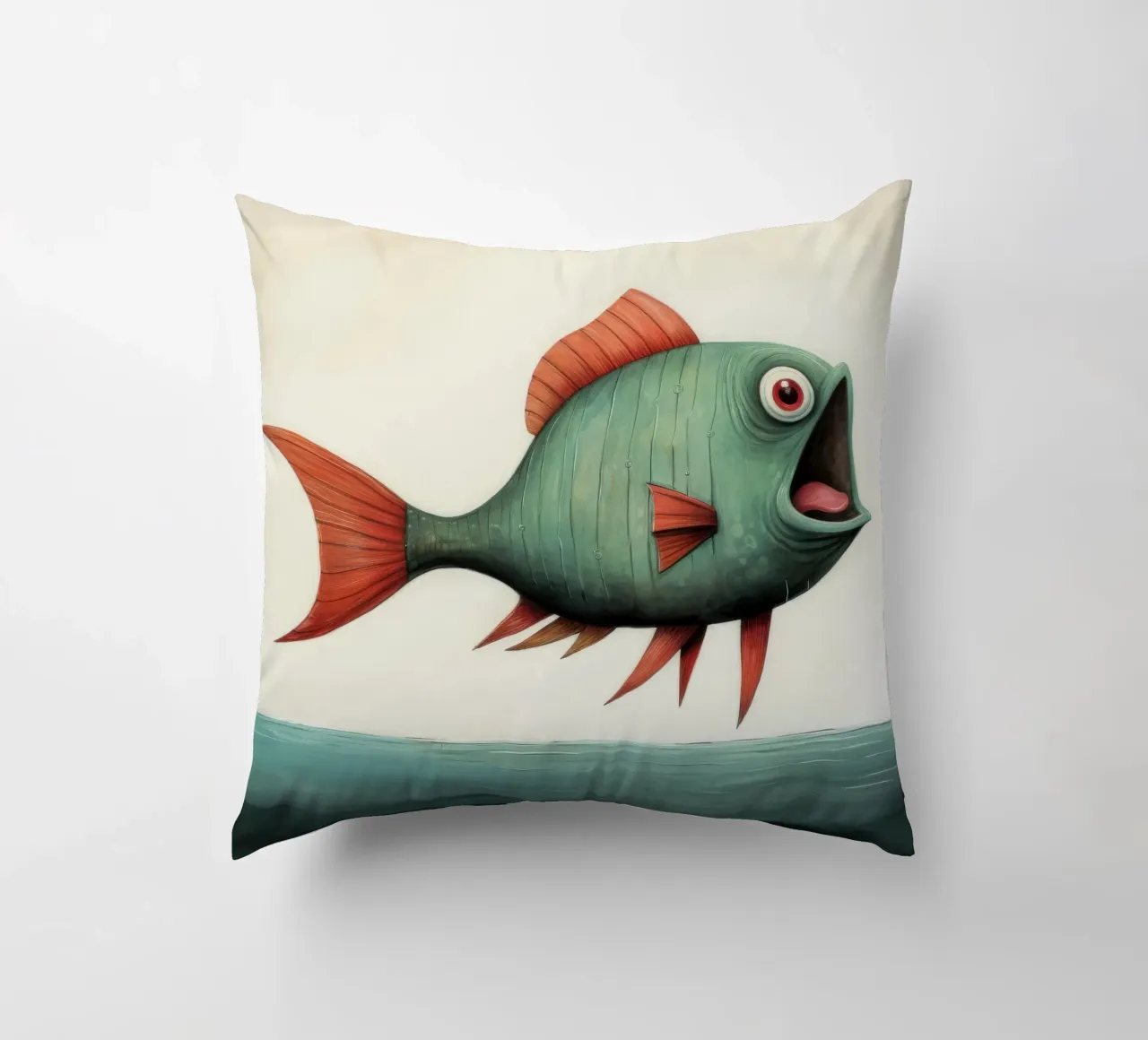 Piranha minimo 4 cuscino da Minimal Animal Art