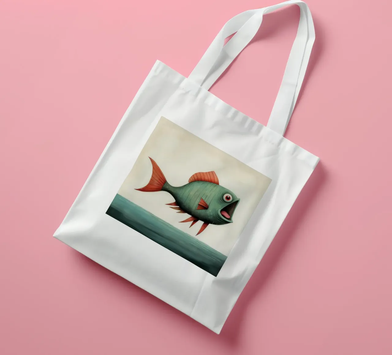 Piranha minimo 4 borsa in juta da Minimal Animal Art