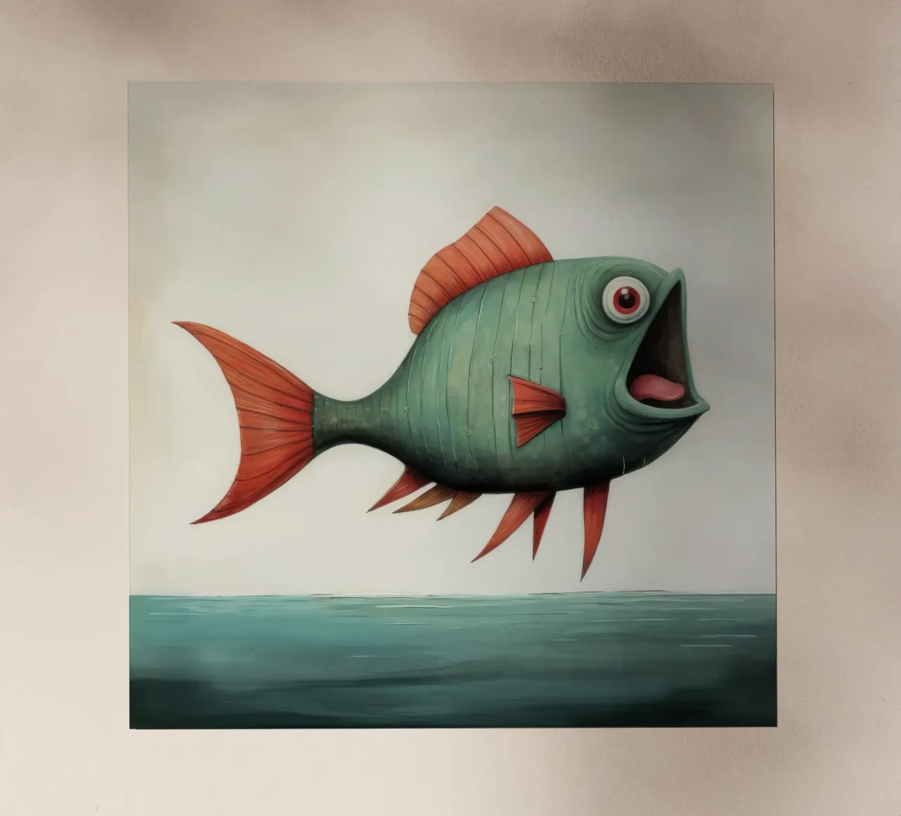 Piranha minimo 4 pellicola backlit da Minimal Animal Art