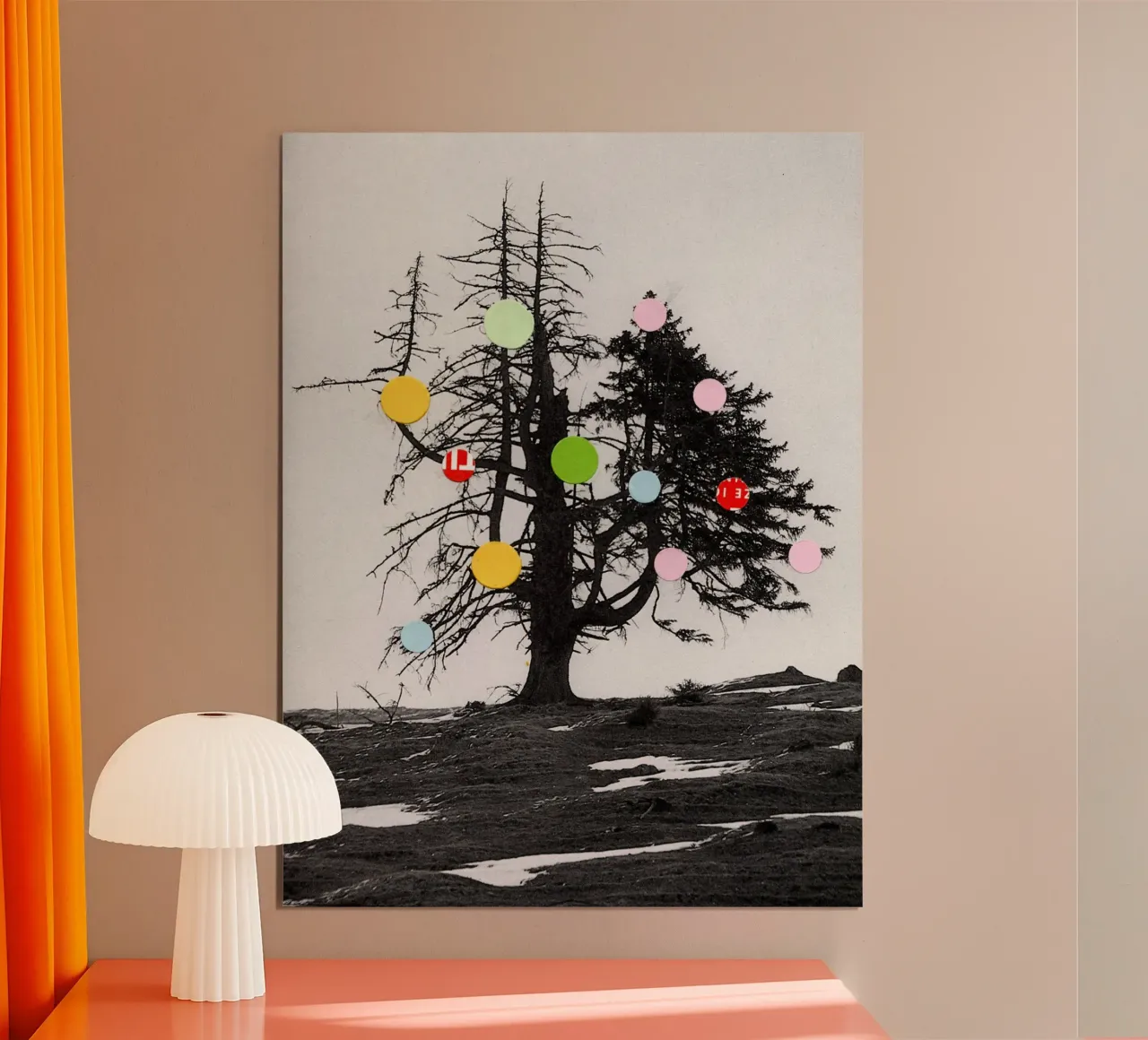 baumtraum · last colordrops poster con telaio in legno da Marko Köppe