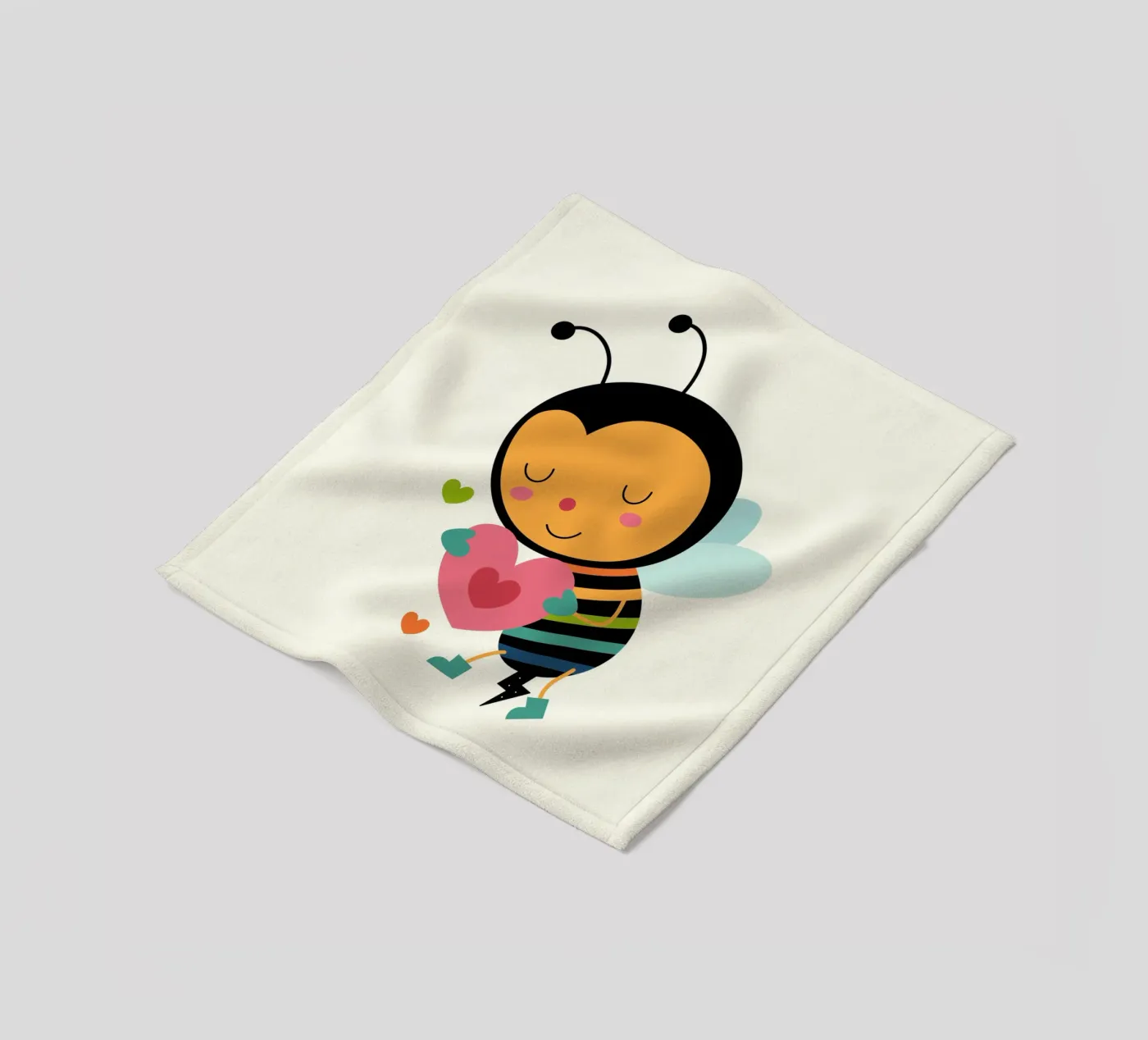 Bee Mine fleece blanket by Andy Westface