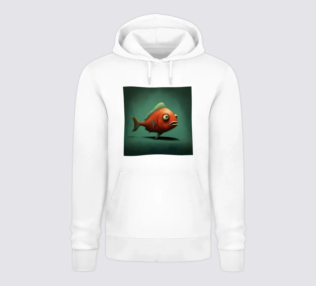 Piranha minimo 1 felpa con cappuccio da Minimal Animal Art
