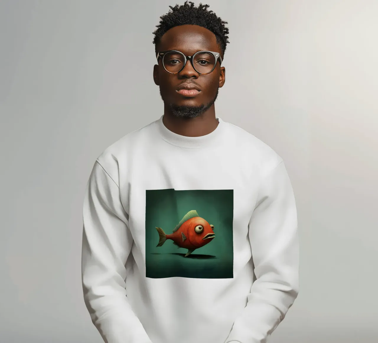 Piranha minimo 1 felpa da Minimal Animal Art