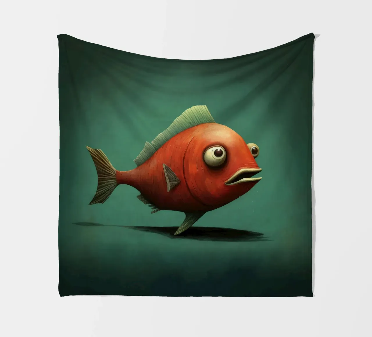 Piranha minimo 1 coperta in pile da Minimal Animal Art