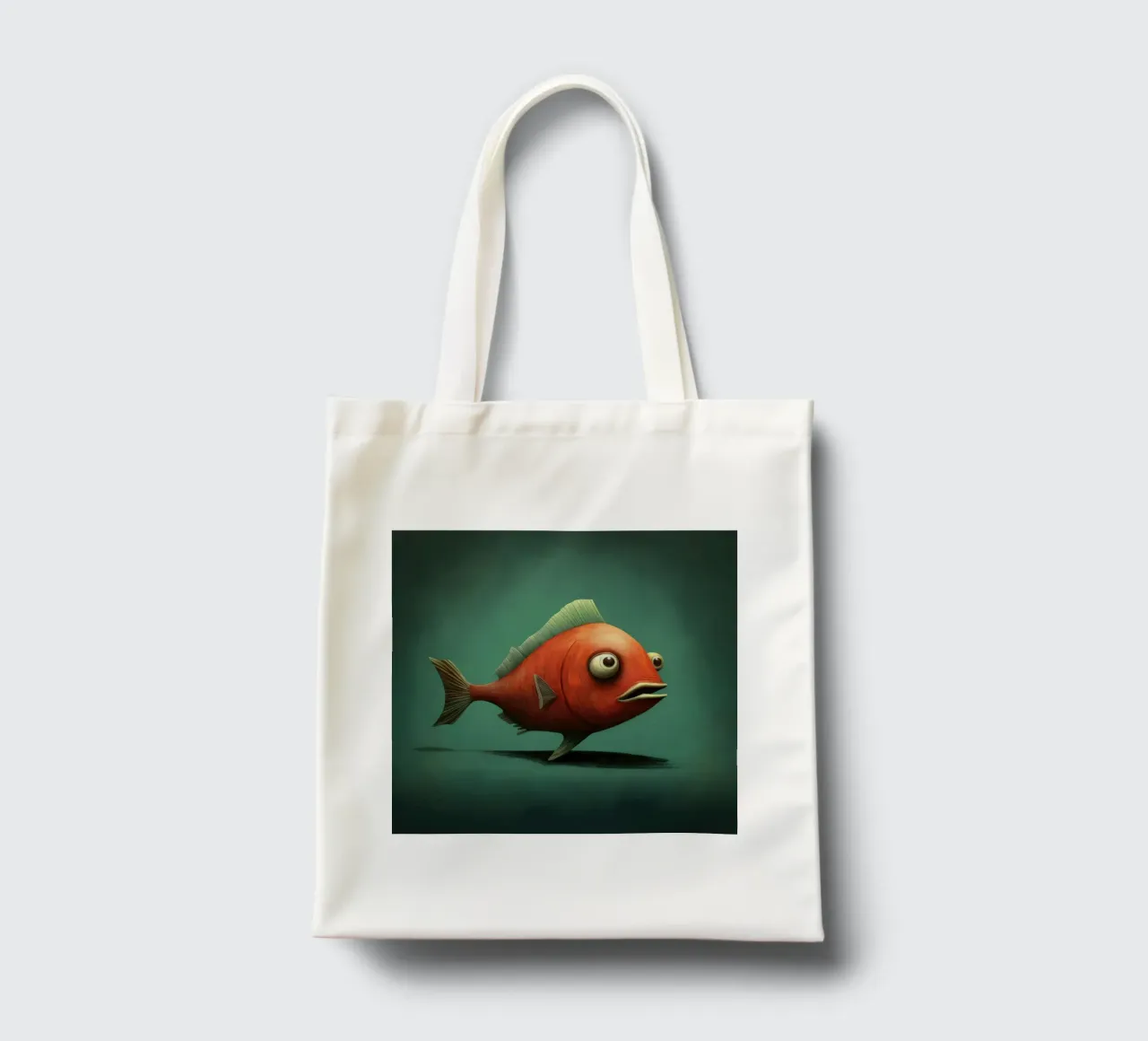 Piranha minimo 1 borsa in juta da Minimal Animal Art
