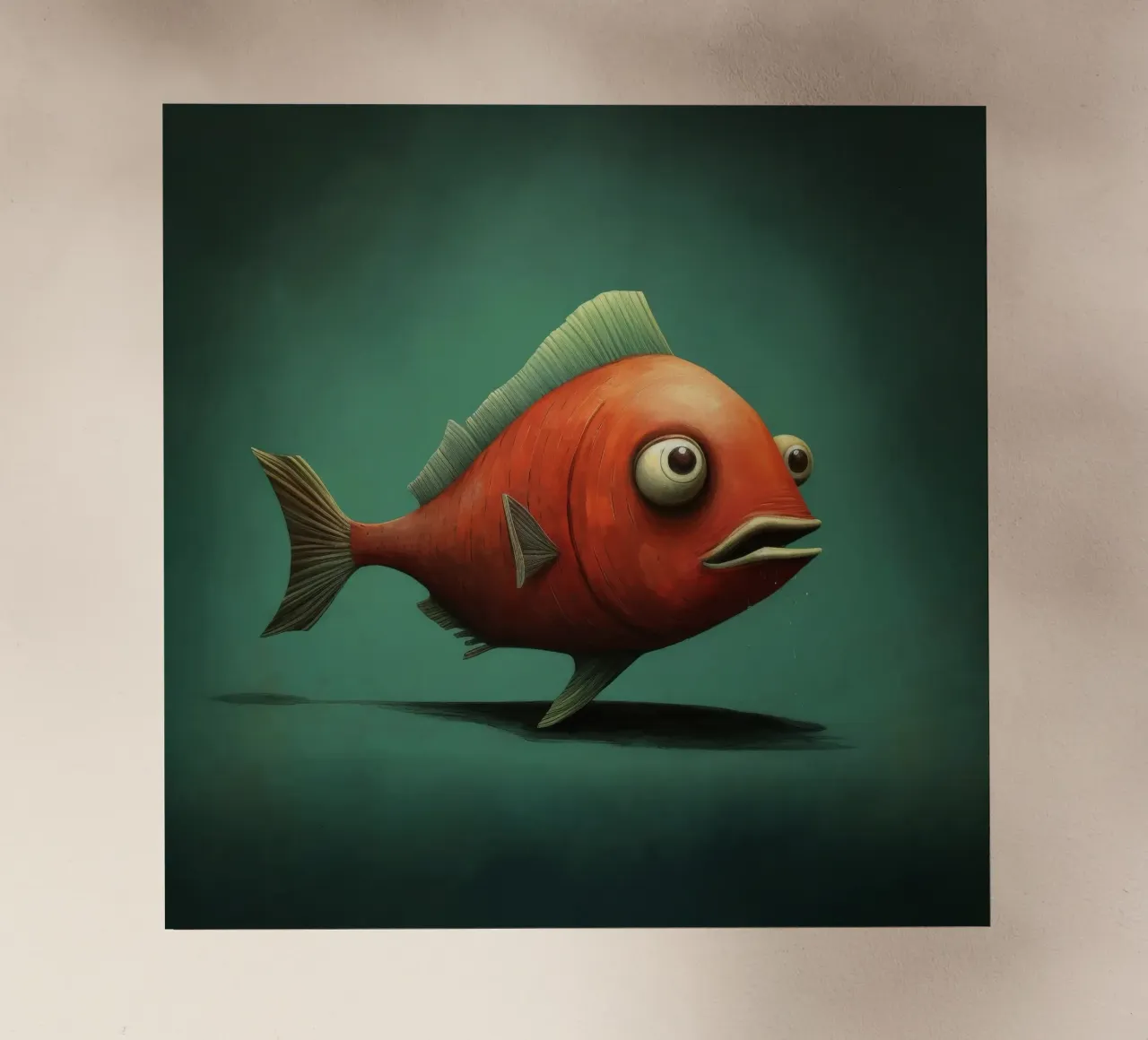 Piranha minimo 1 pellicola backlit da Minimal Animal Art