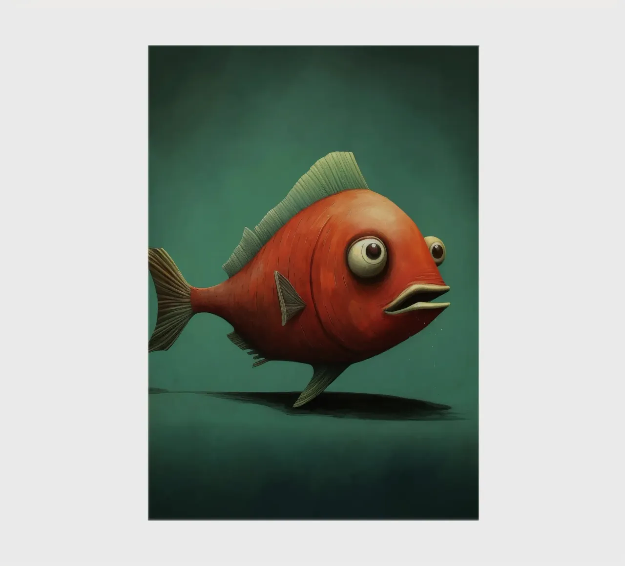Minimal Piranha 1 notebook by Minimal Animal Art