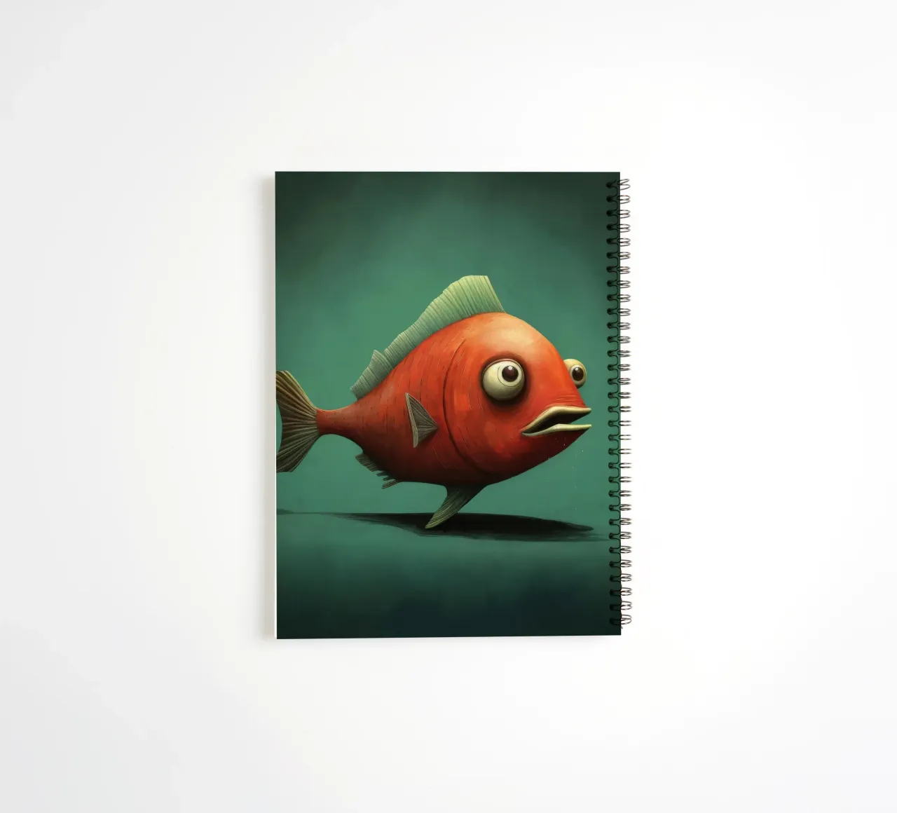 Minimal Piranha 1 spiral notebook by Minimal Animal Art