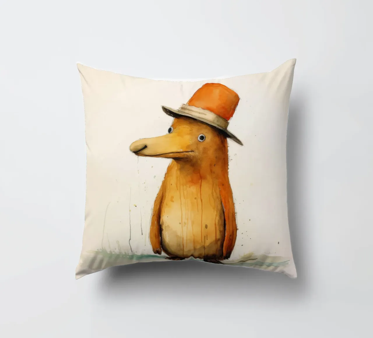 Ornitorinco minimo 2 cuscino da Minimal Animal Art