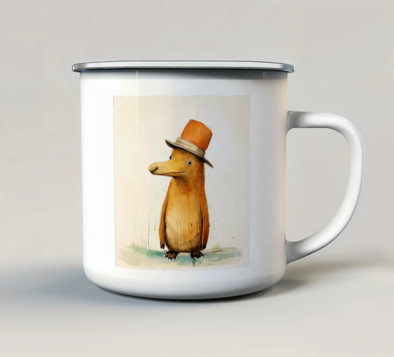 Ornitorinco minimo 2 tazza in smalto da Minimal Animal Art