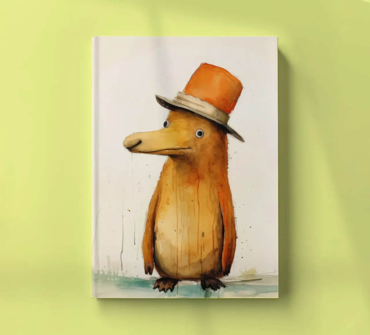 Minimal Platypus 2 notebook by Minimal Animal Art