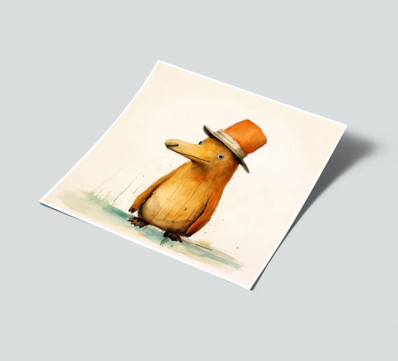 Minimal Platypus 2 sticker sheet by Minimal Animal Art