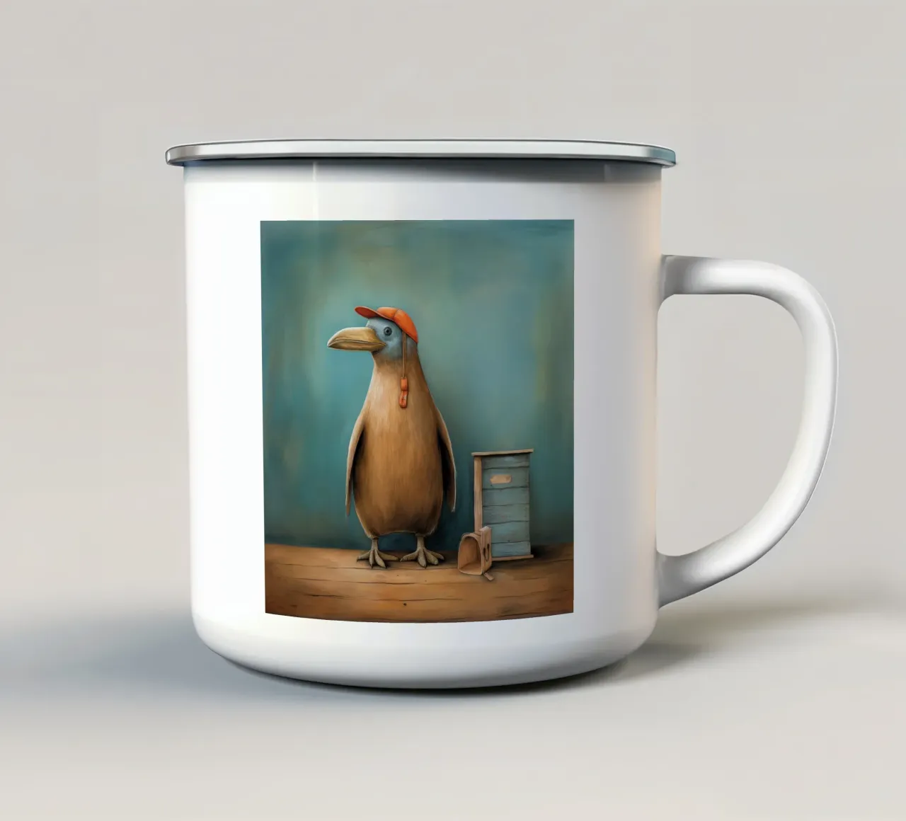 Ornitorinco minimo 3 tazza in smalto da Minimal Animal Art