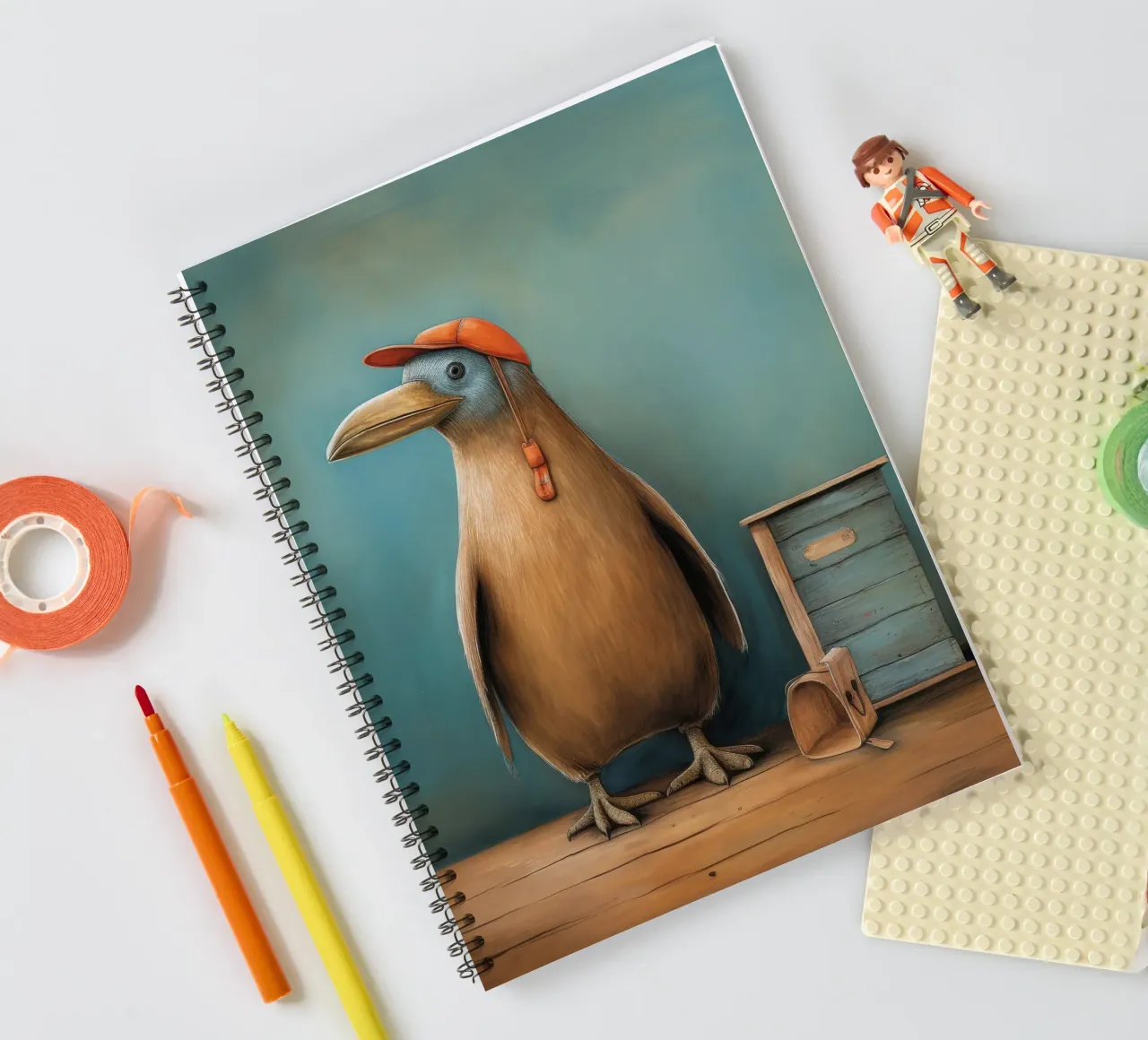 Minimal Platypus 3 spiral notebook by Minimal Animal Art