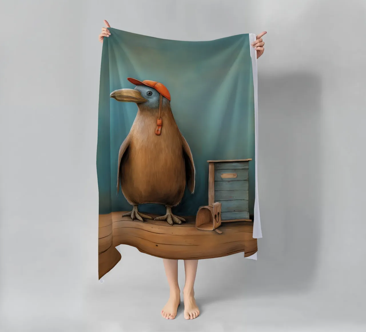 Ornitorinco minimo 3 telo mare da Minimal Animal Art