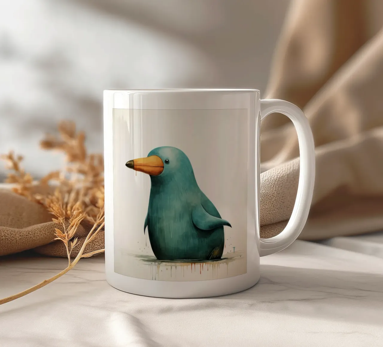 Ornitorinco minimo 1 tazza in ceramica da Minimal Animal Art