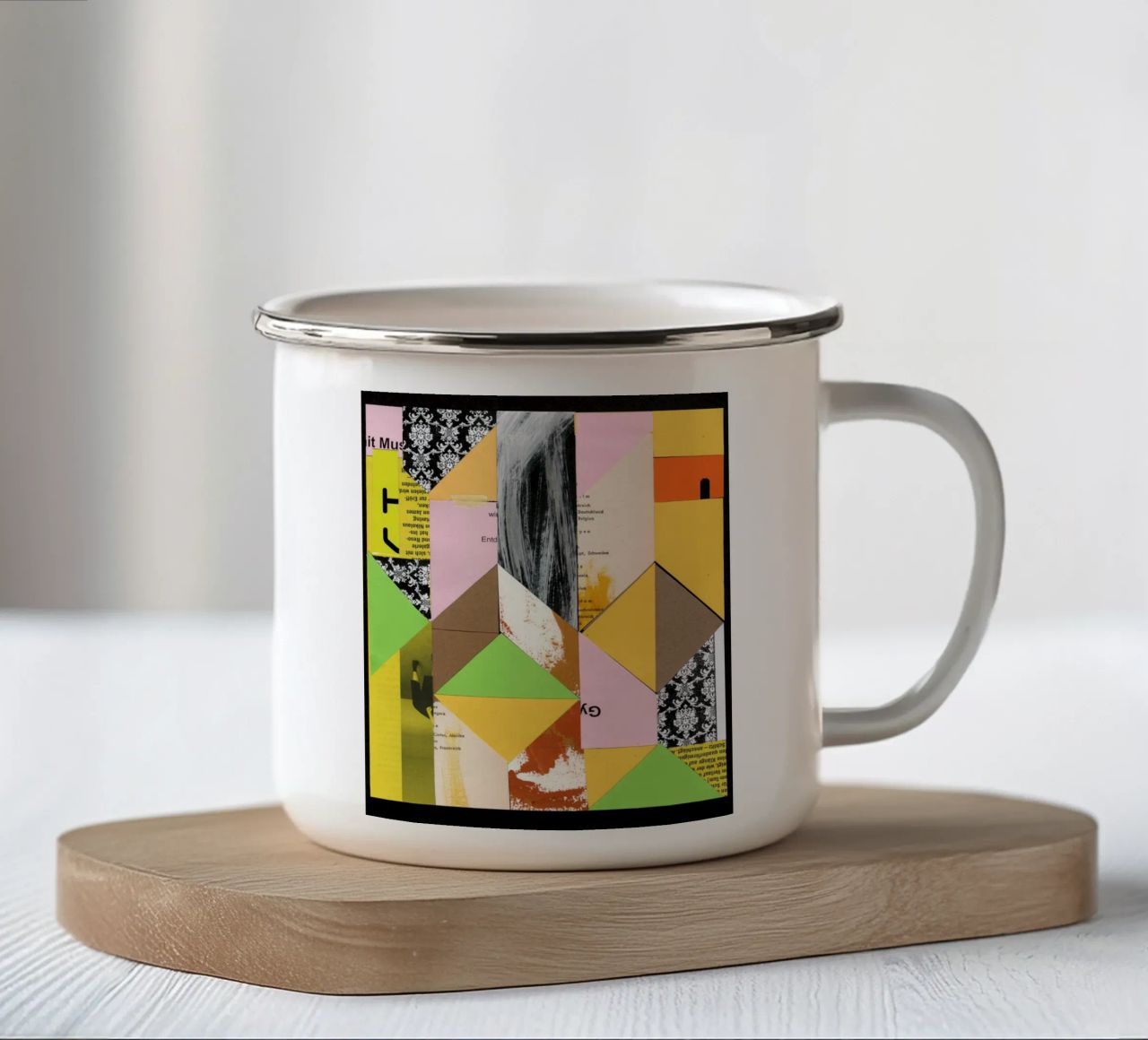 Pattern Recognition tazza in smalto da Marko Köppe