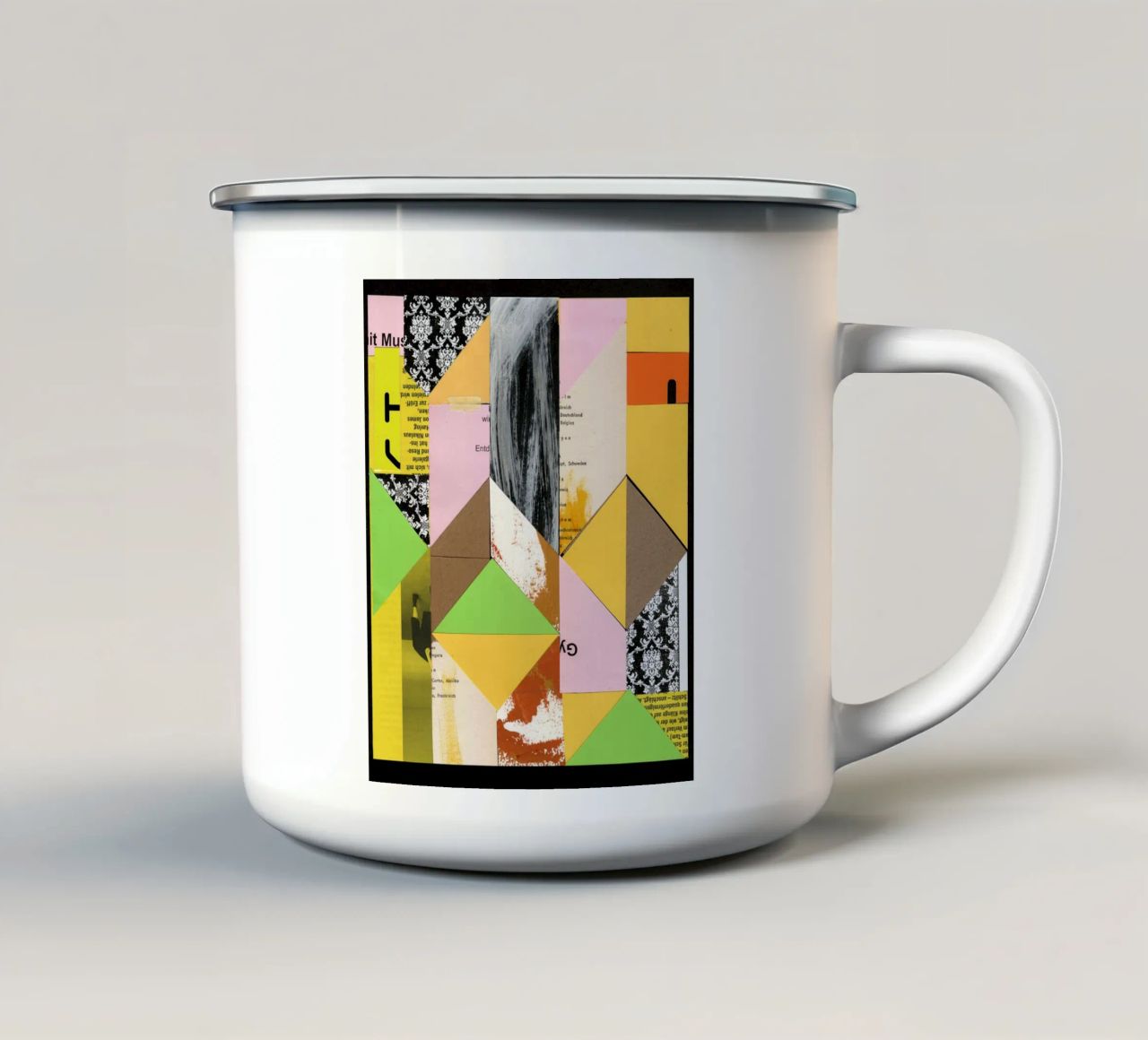 Pattern Recognition tazza in smalto da Marko Köppe