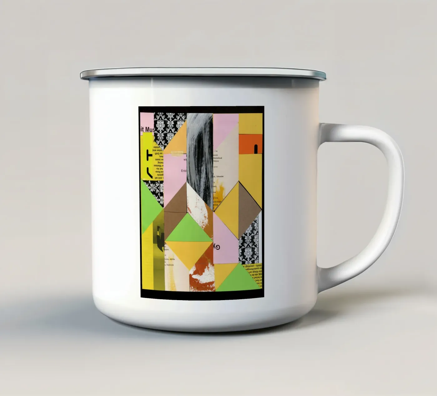 Pattern Recognition enamel mug by Marko Köppe