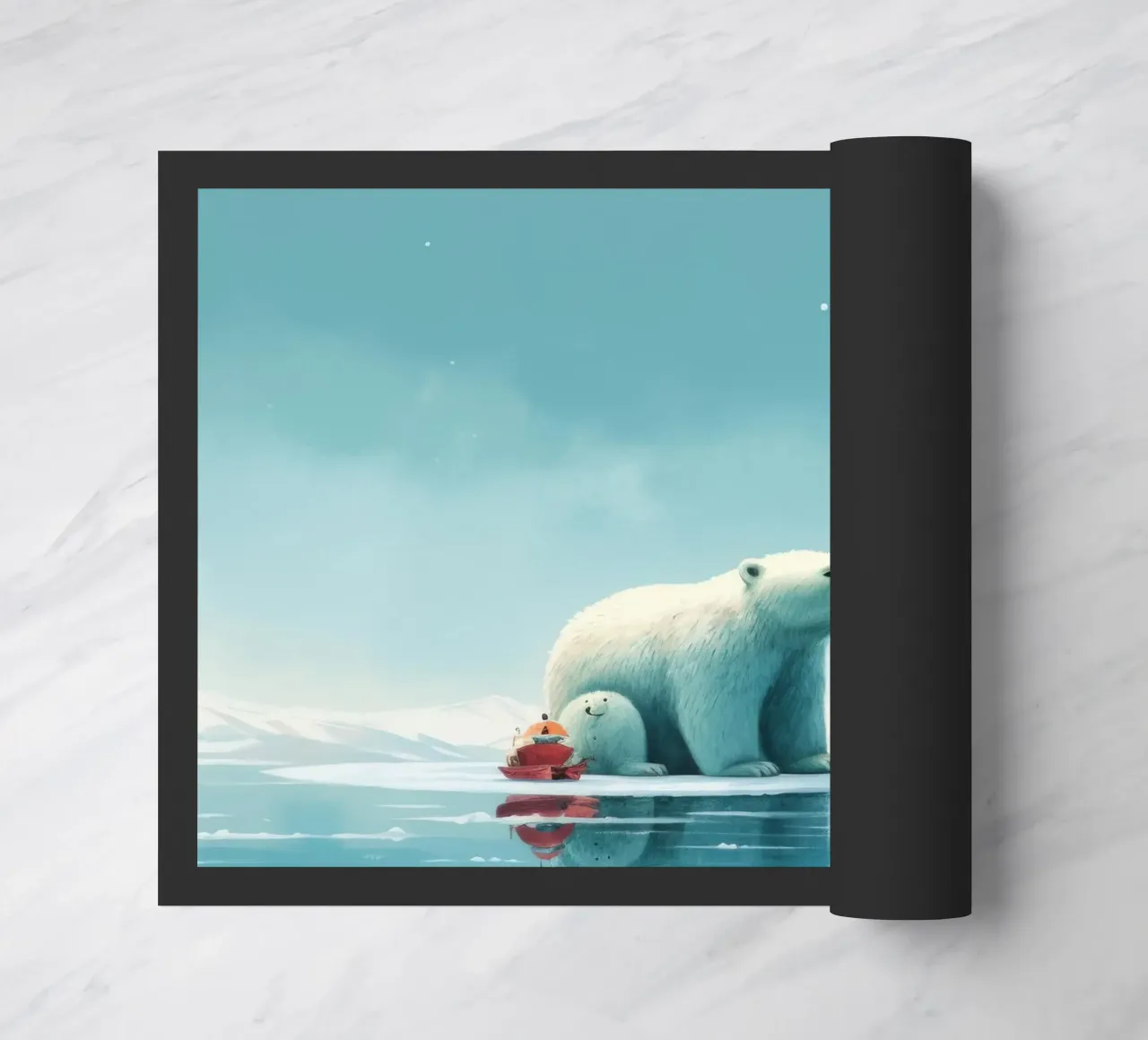 Orso polare minimale 2 zerbino da Minimal Animal Art