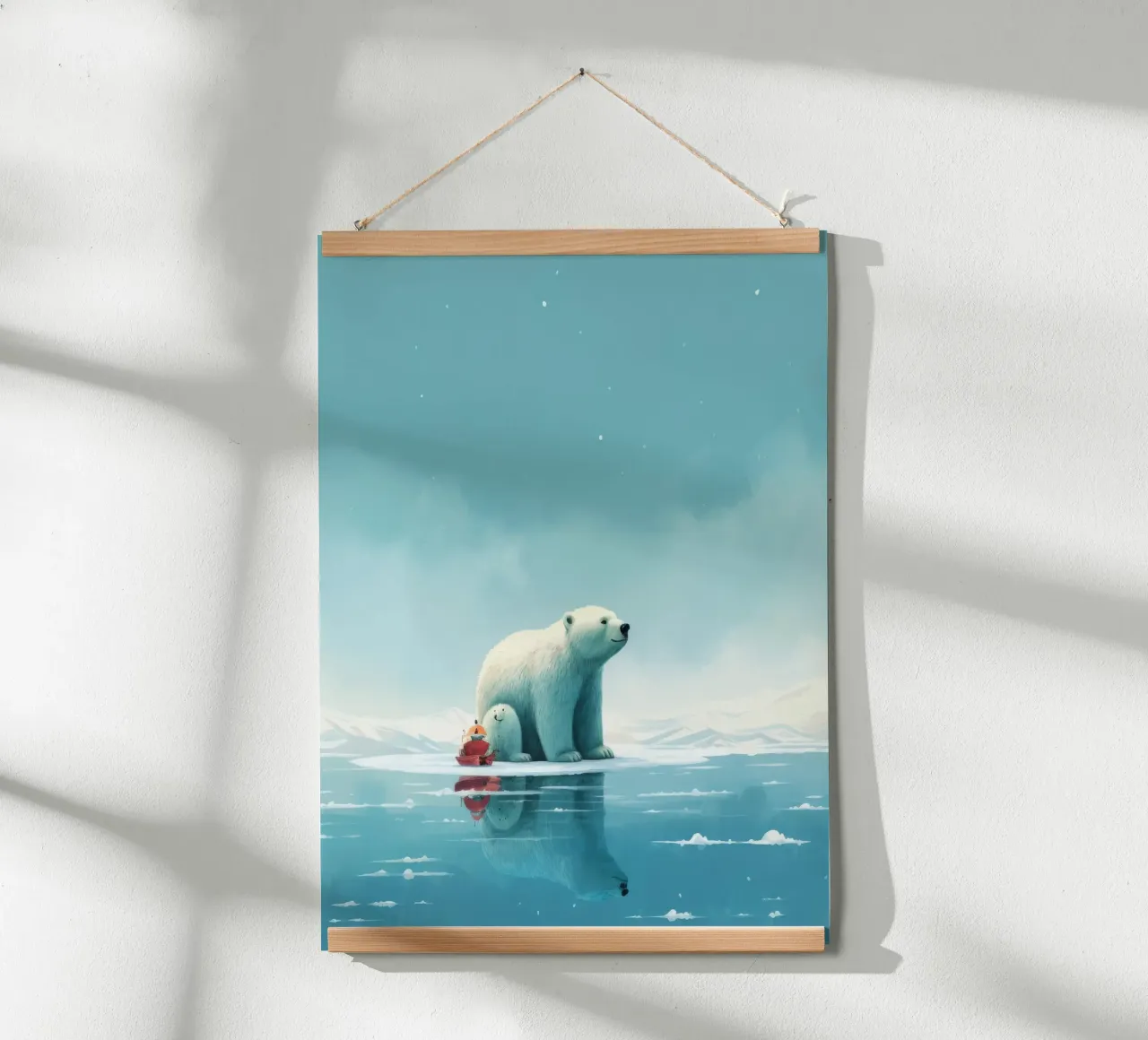Orso polare minimale 2 carta hahnemühle da Minimal Animal Art
