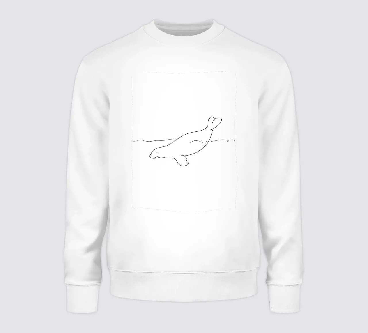 Graciosa foca bajo el agua | Minimalist Line Art Drawing sudadera de Viv Line Art
