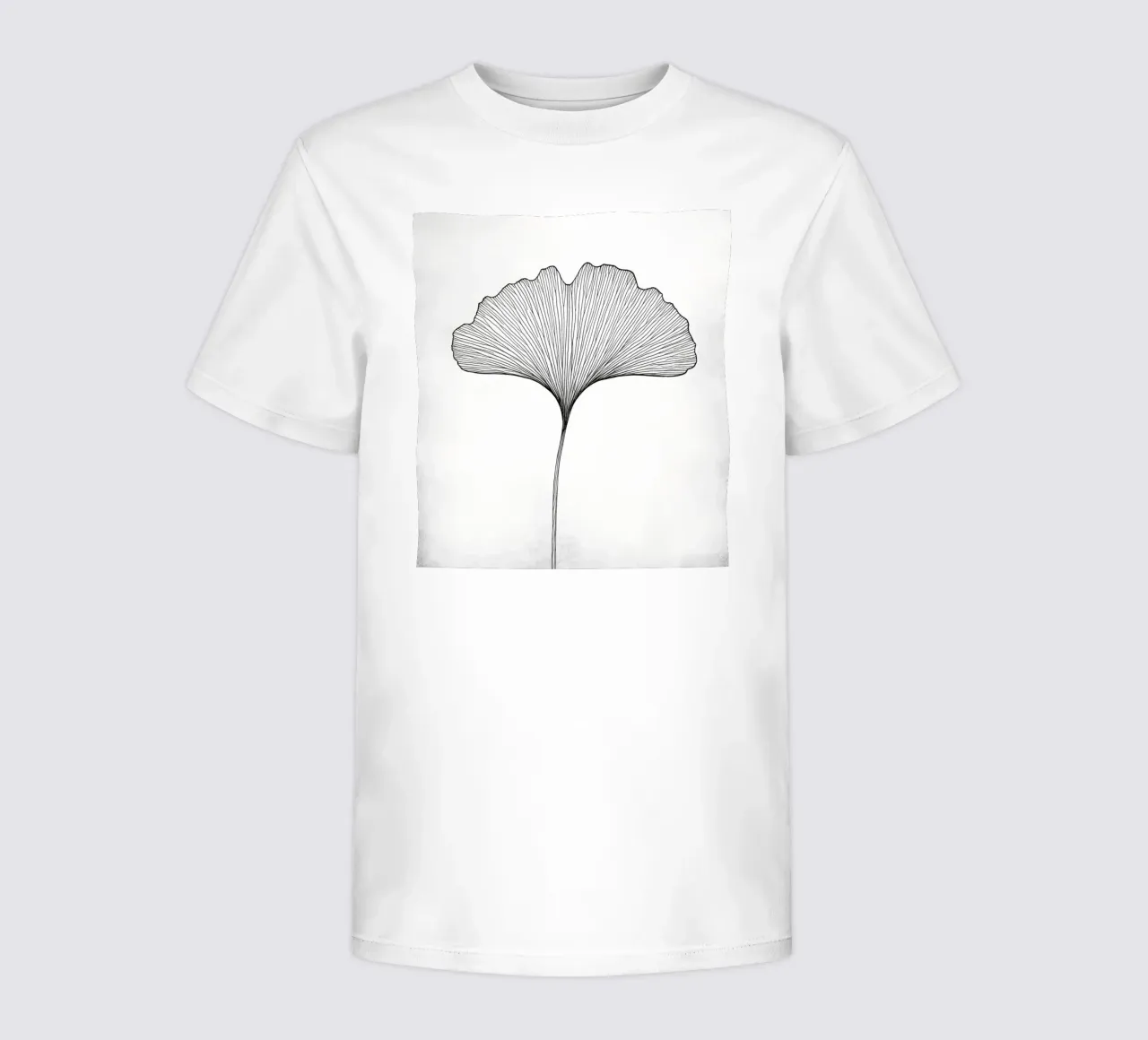 Gecko Leaf Minimalist Line Art Drawing kids t-shirt by Viv Line Art