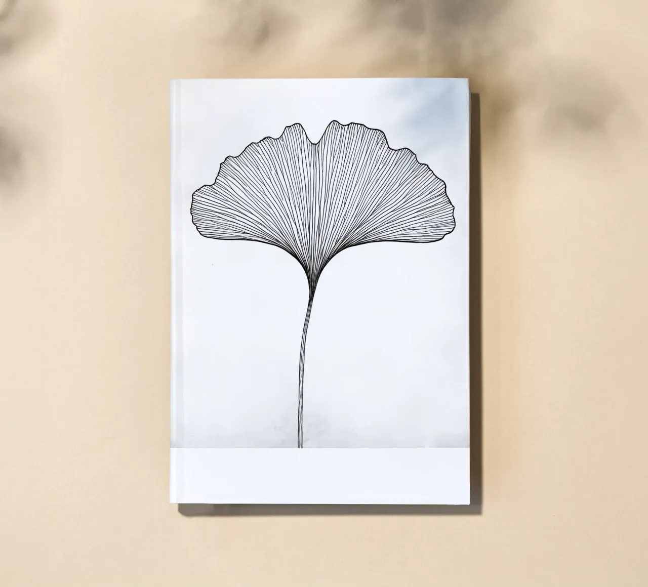 Gecko Leaf Minimalist Line Art Drawing notebook by Viv Line Art